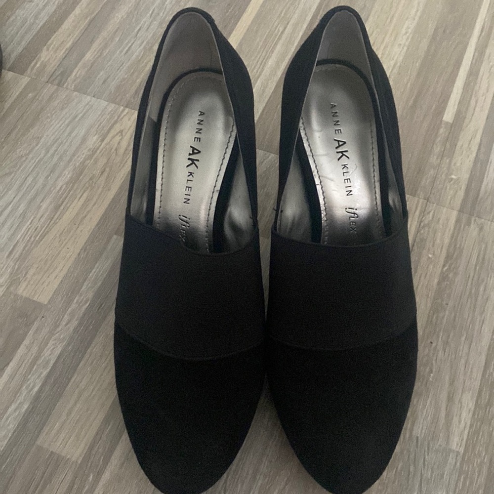 Black Suede heels by Ann Klein